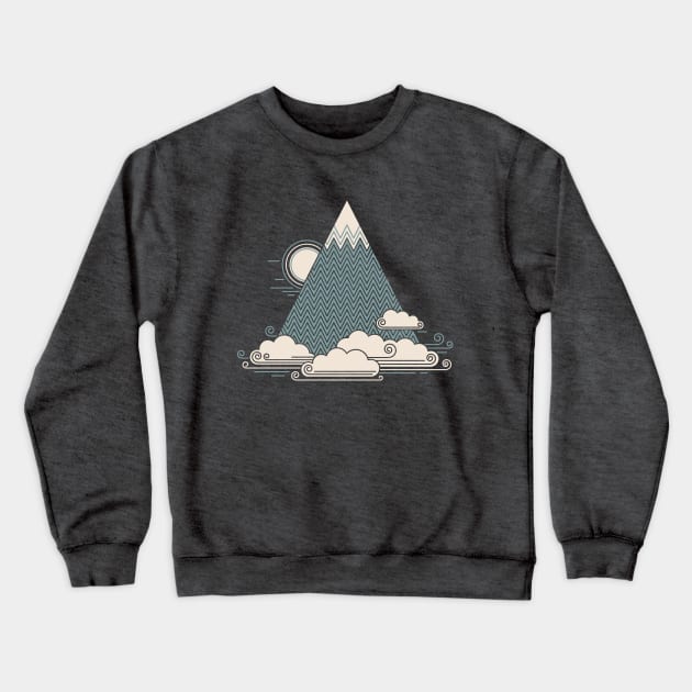 Cloud Mountain Crewneck Sweatshirt by Thepapercrane